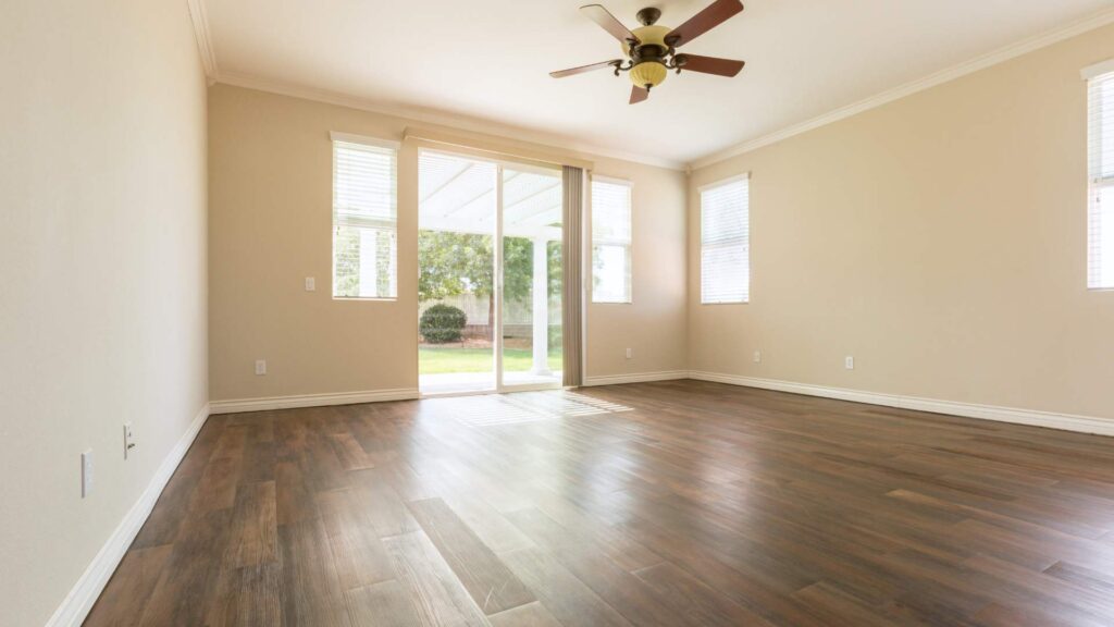 Clean hardwood floors in home.