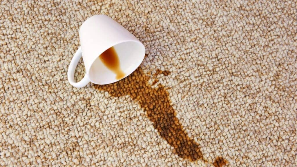 removing coffee stain from carpet