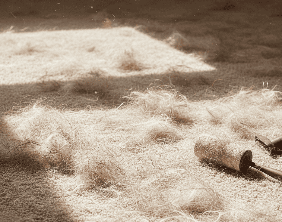 remove dog hair from carpet
