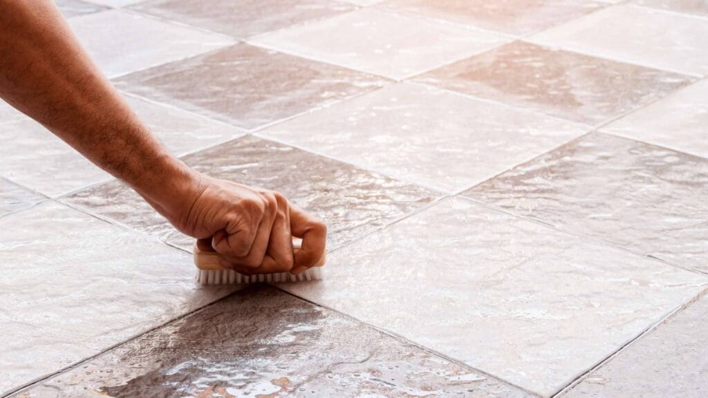 how to clean tile grout