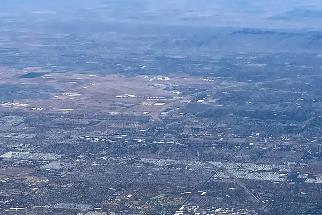 Coconut Cleaning Service Area – Mesa, AZ Aerial view of Mesa, AZ around Falcon Field