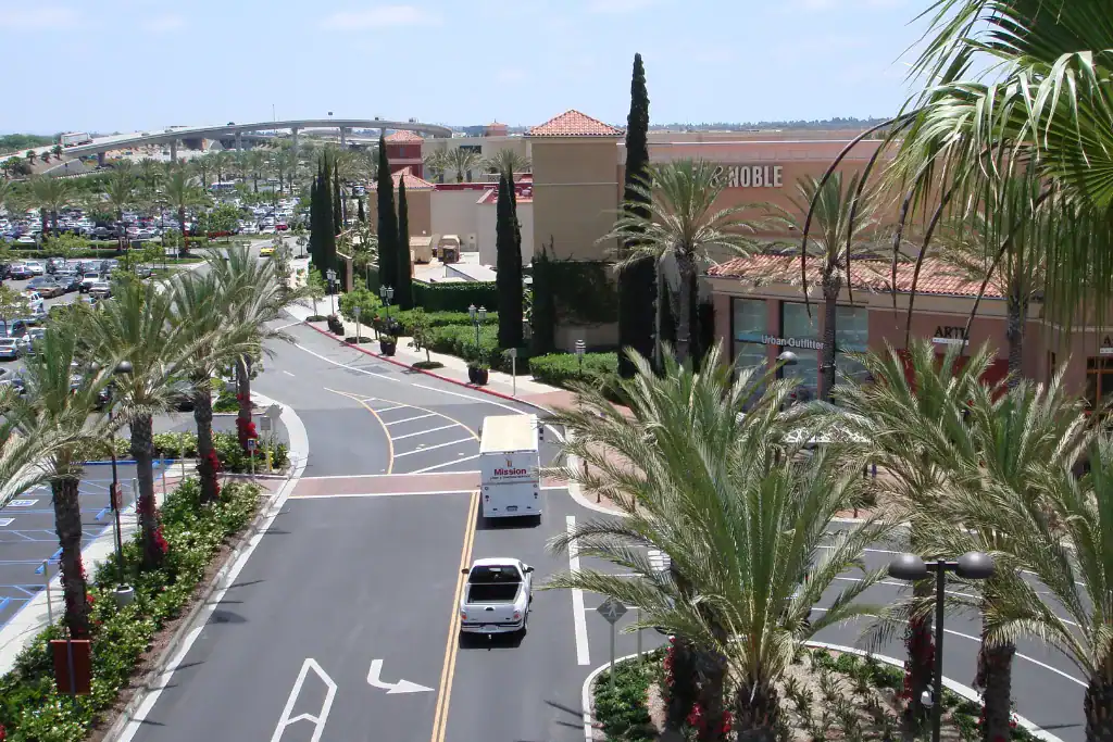Coconut Cleaning Service Area – Orange County, CA Aerial view of the Irvine Spectrum area in Orange County, CA