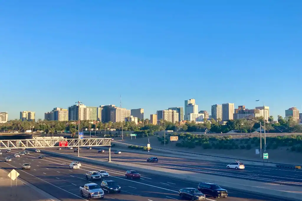 Coconut Cleaning Service Area - Arizona Downtown Phoenix skyline, Arizona