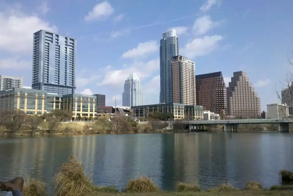 Coconut Cleaning Service Area - Texas Downtown Austin skyline seen from the lake in Texas